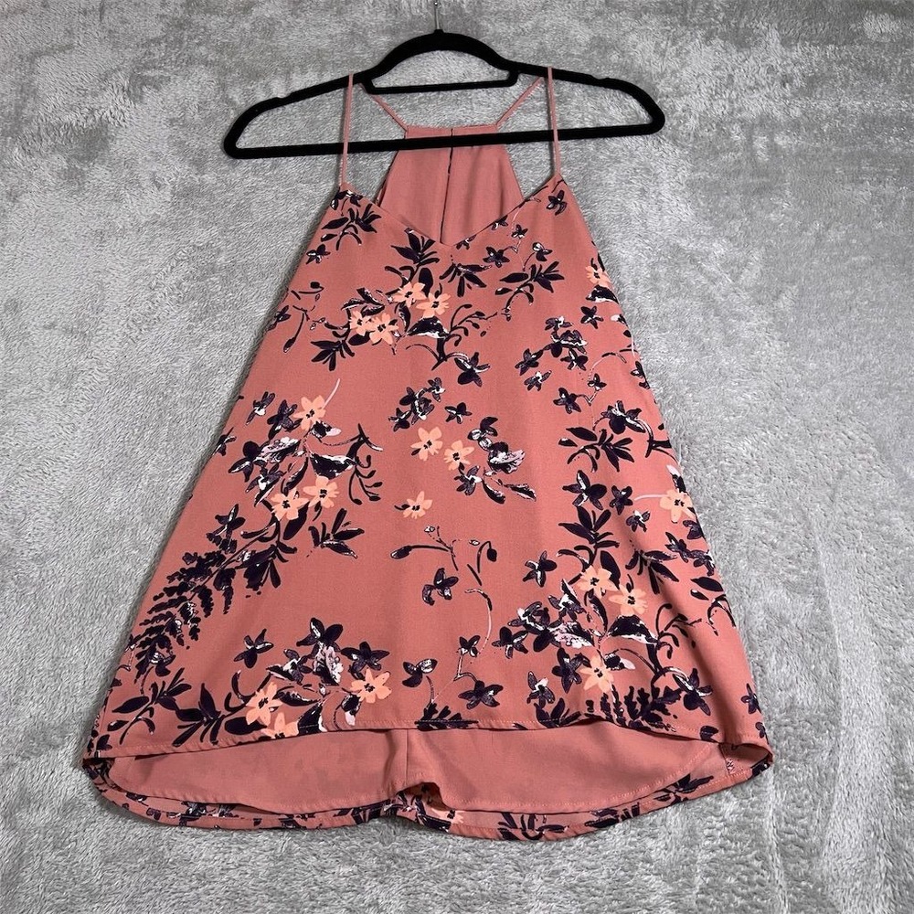 Express Blouse Women's Size Small Floral Halter Mini Multicolor